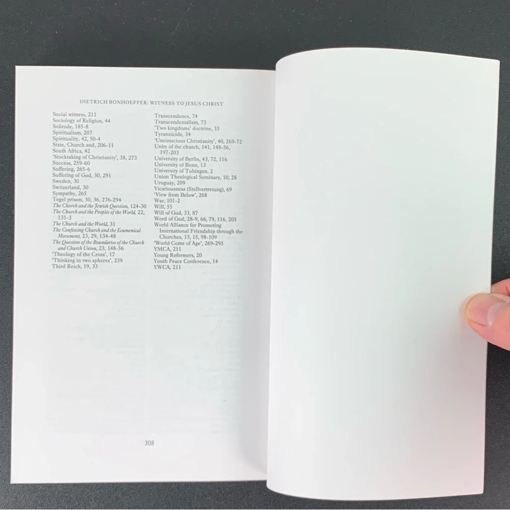 Dietrich Bonhoeffer Witness to Jesus Christ edited by John W. de Gruchy. 1991.